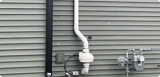 radon exhaust system install 1